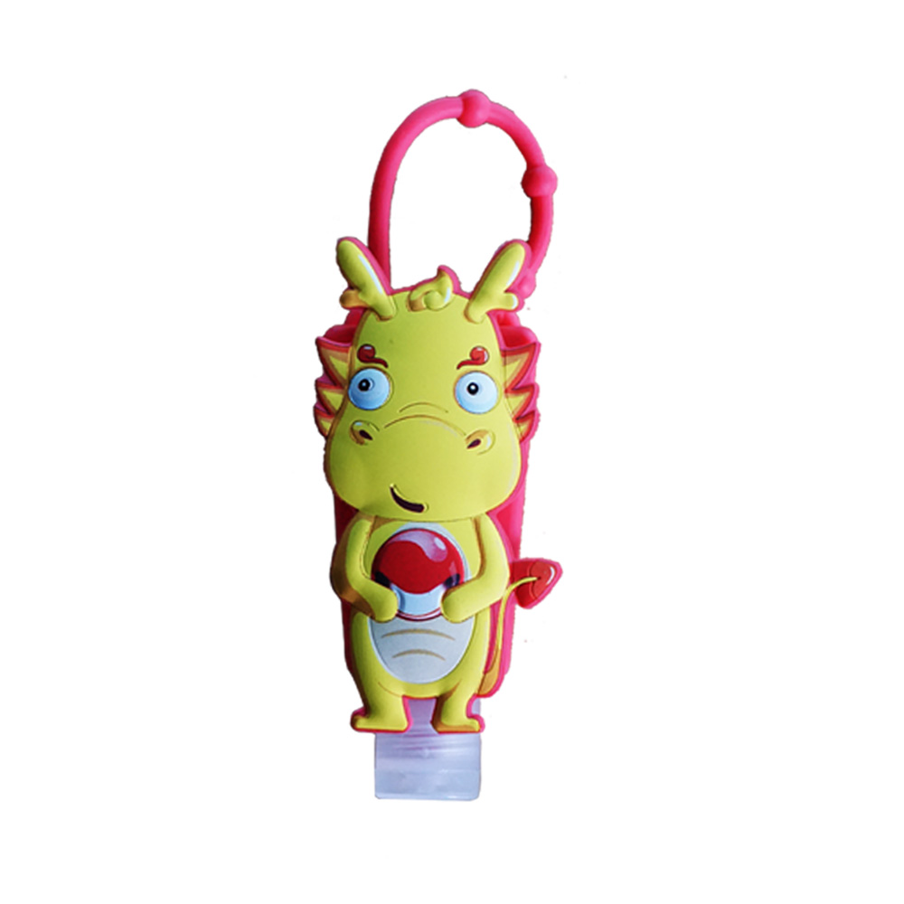 Custom Cute animal keychain silicone hand sanitizer holders