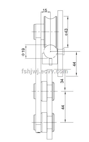 stainless steel barn sliding door rollers hardware