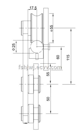 stainless steel barn sliding door rollers hardware