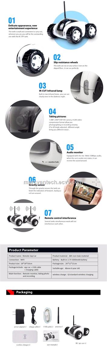 P2P Wireless IP Camera wifi video toy car network remote control Surveillance camera
