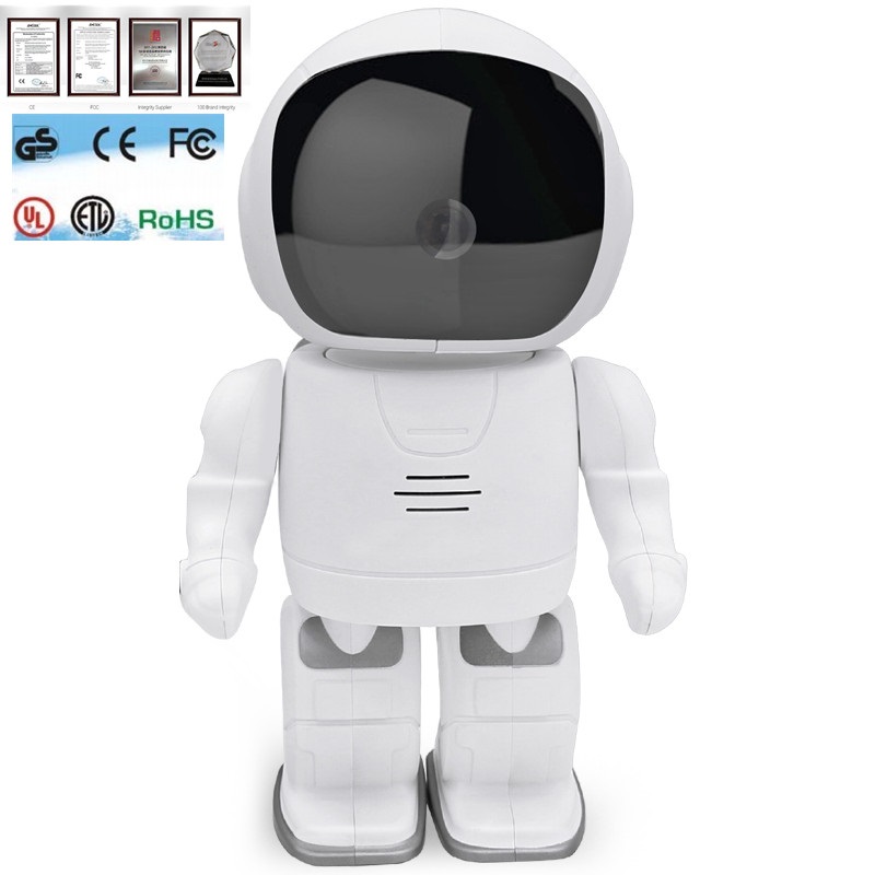 HD 960P Home Security Robot PT WiFi wireless IP Camera With MicrphoneSpeakerSD Card Slot