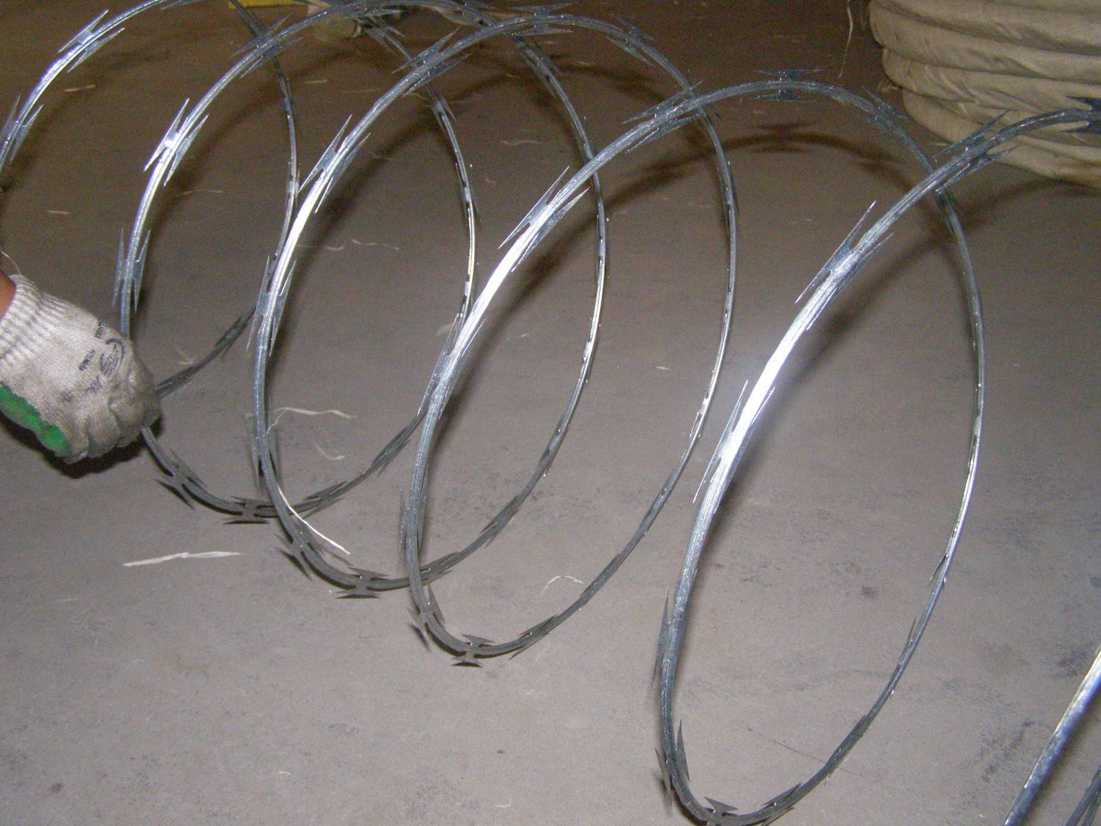 Hot dipped galvanized razor wire mesh BTO22 with 980mm outer diameter