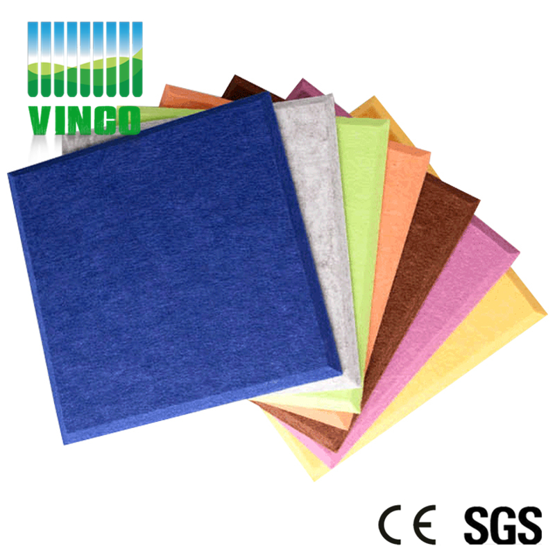 different parterns designed raw material polyester fiber acoustic panel for villa