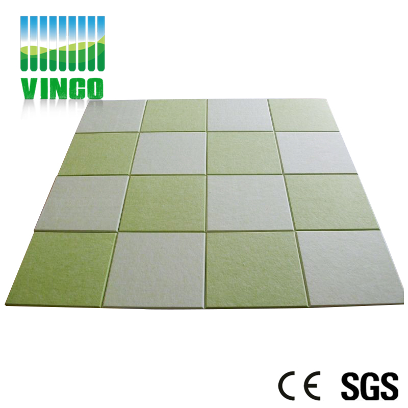 100 raw materials polyester fiber acoustic panel colorful decoration for room