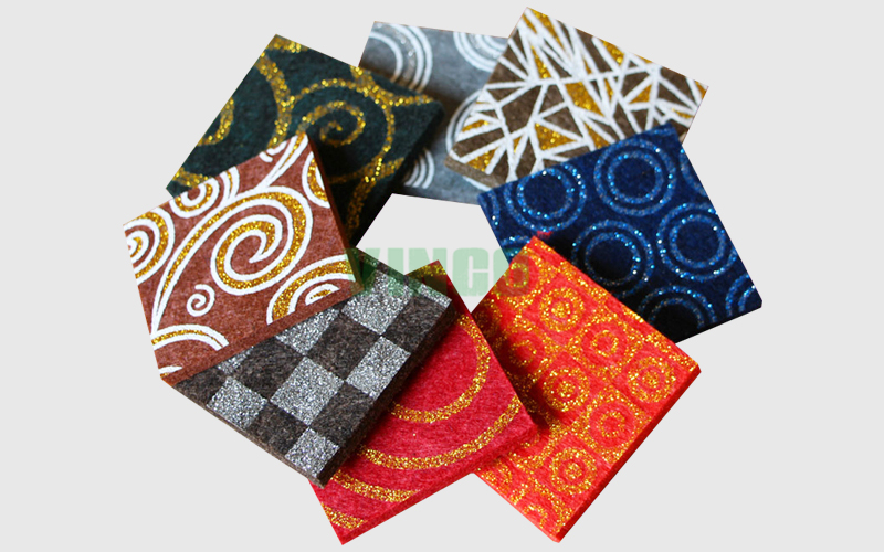high quanlity environmental raw material polyester fiber made sound absorbing acoustic panel for KTV