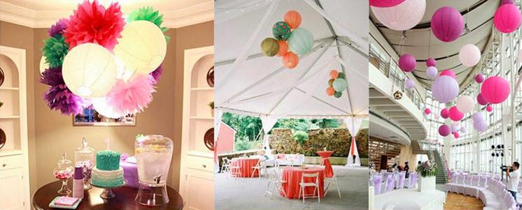 Solid Colourful Paper Folding Lantern for Wedding or Home Decoration