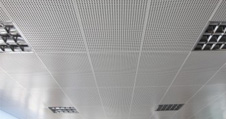 Aluminum sound absorbing ceiling