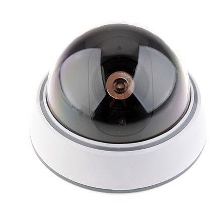 rotating battery operated Waterproof IR CCTV Dummy LED Fake Surveillance dome Security Camera