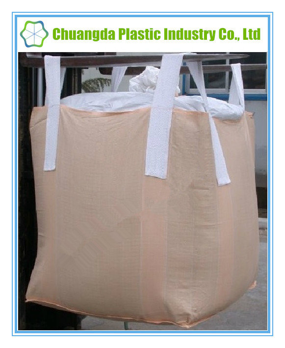 Cross Corner Fibc Big Bag With Flat Bottom for Packing Snad