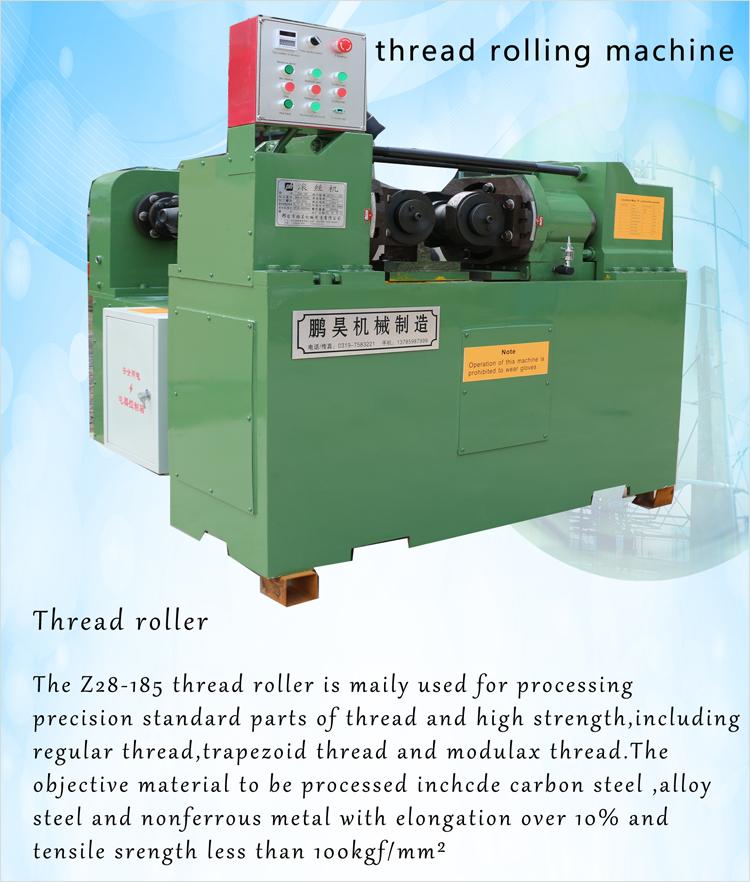 Z28185 type thread rolling machine stud bolt making machine