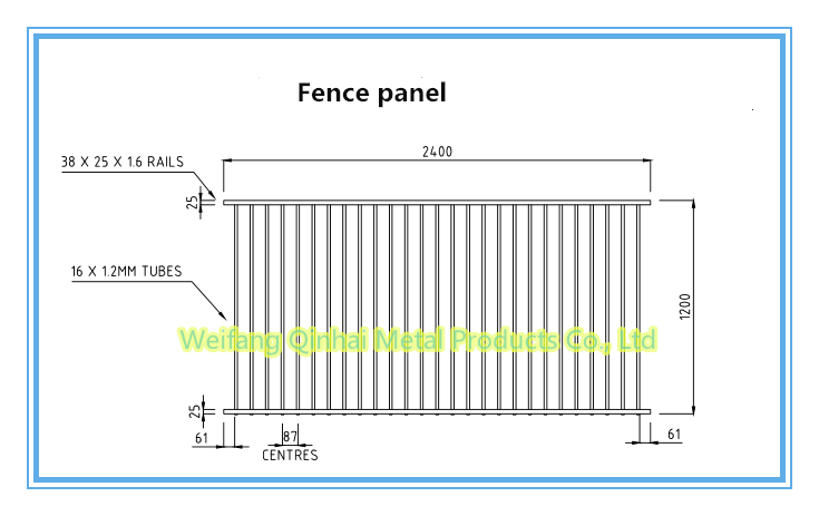 Customized Security Aluminum Pool Fence