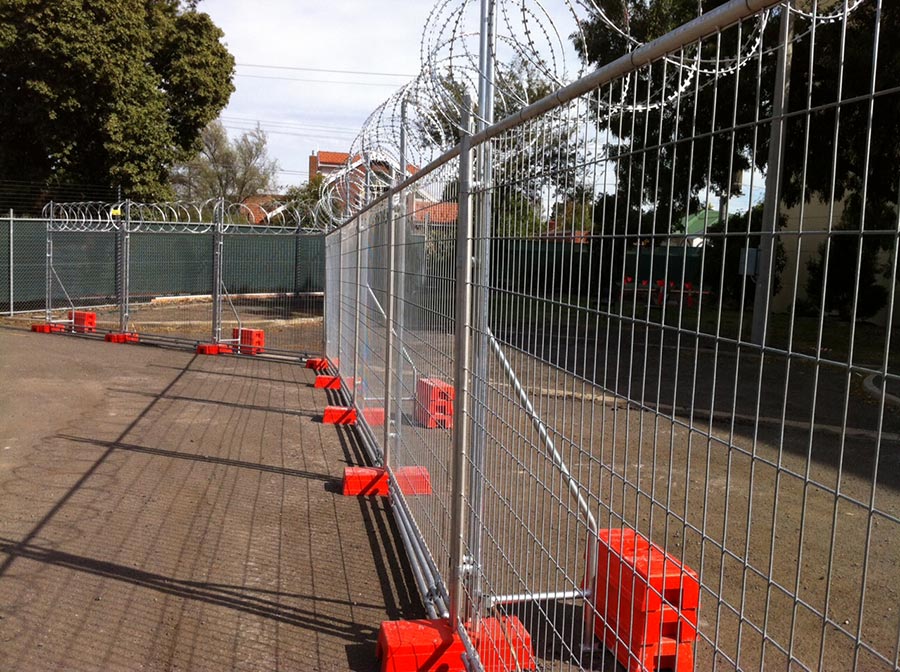 AS 4687 standard Temporary Fencing with Concrete Plastic Feet