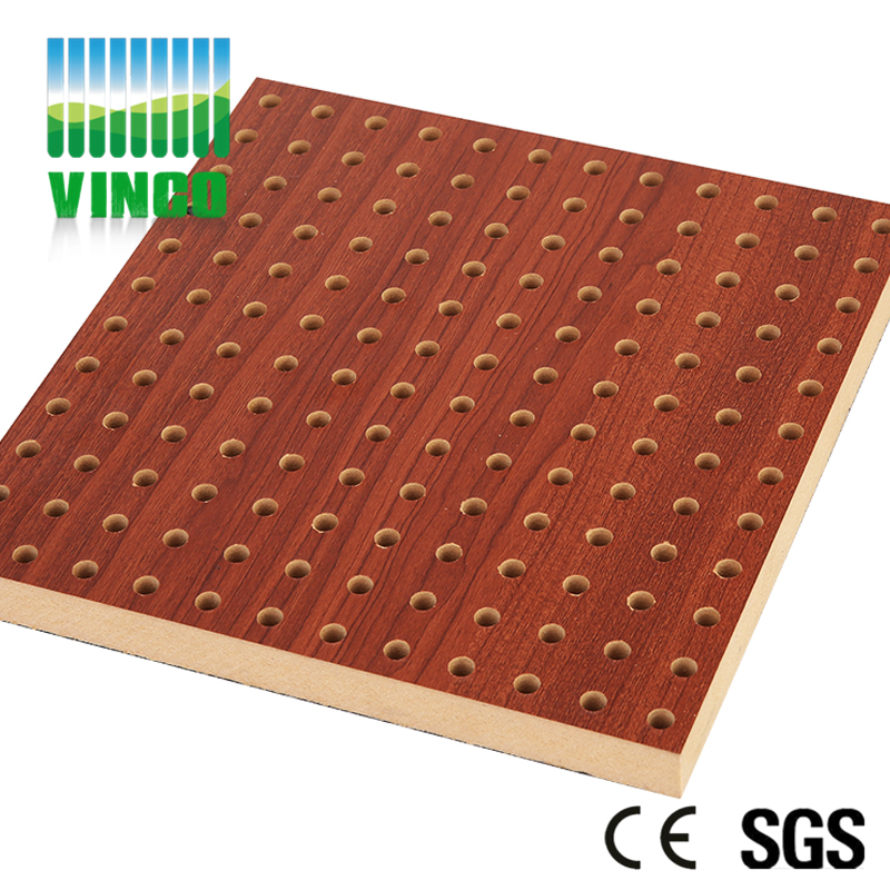 MDF melamine finish sound absorbing perforated acoustic panel for office