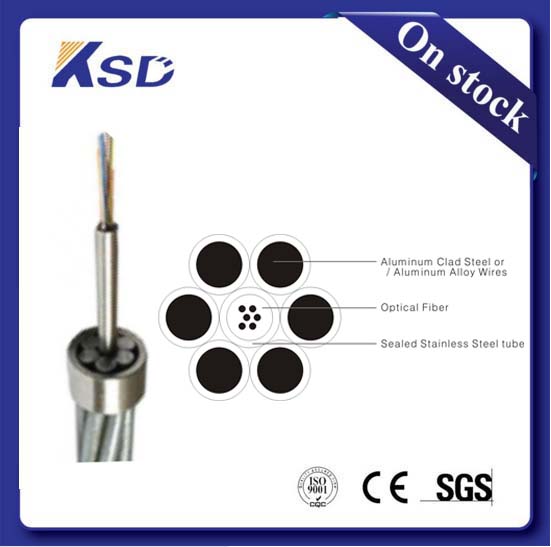 Central Stainless Steel Tube Single Mode ground wire Opgw fiber optic cable
