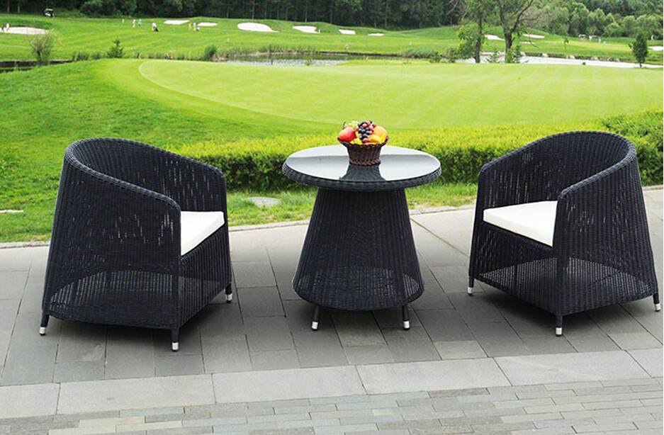 Outdoor Garden Poly Rattan chair and table