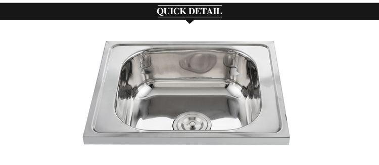 Reliable quality 5040 rectangular kitchen sink without drainboard