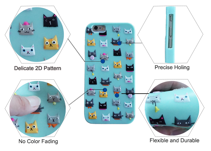 Cartoon 3d embossed Micky customize print silicone phone case