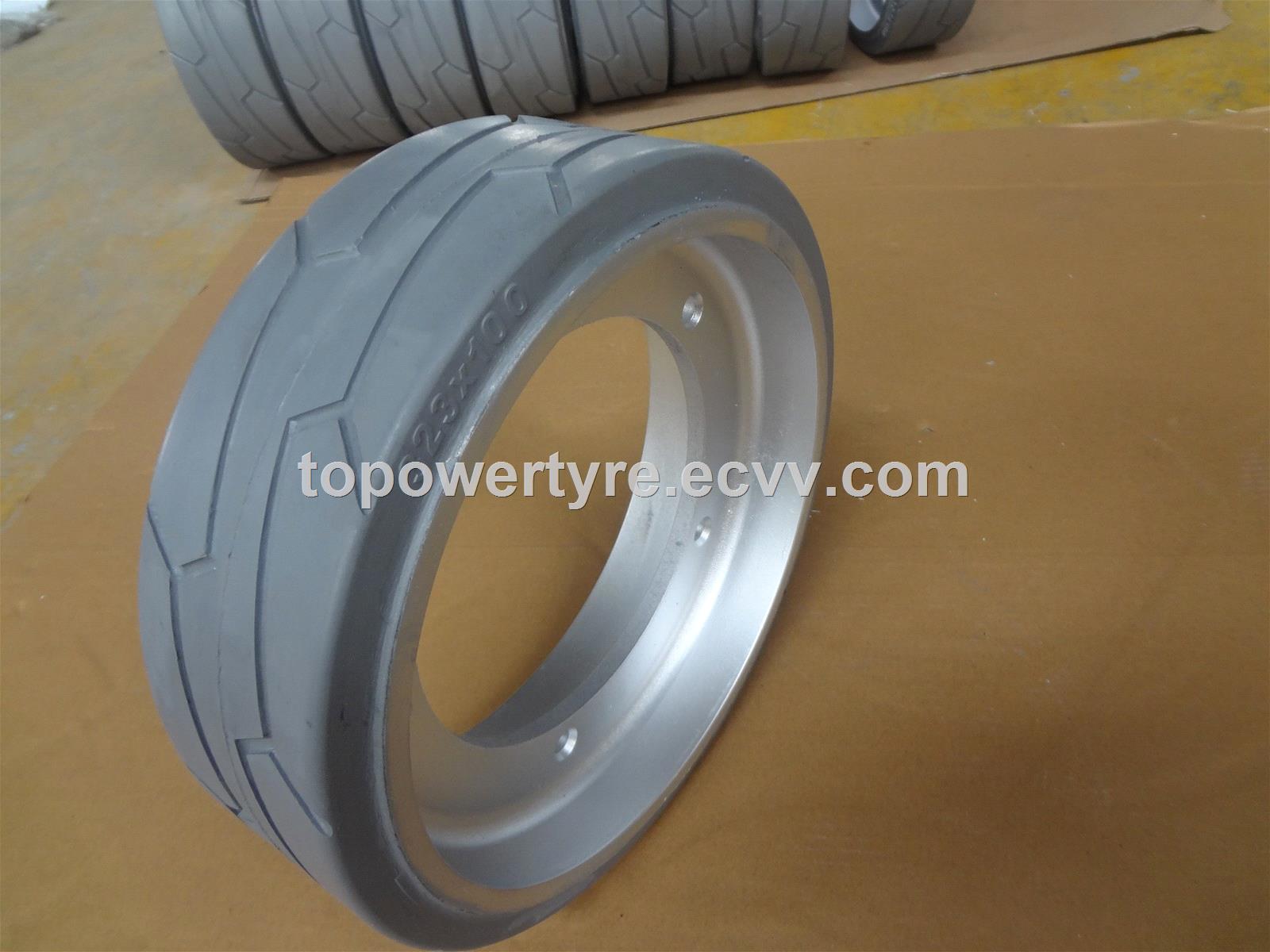 323x100 solid tire for scissorr lift model JLG1930ES