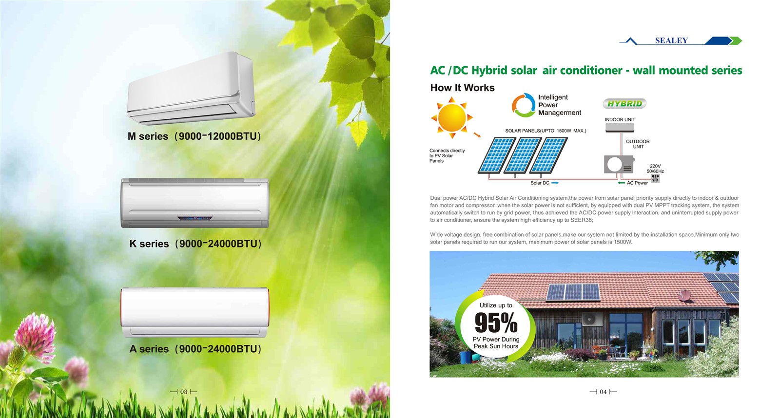 ACDC dual power solar air conditioner