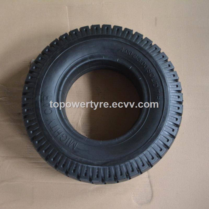 China factory pneumatic rim solid tire 400x8