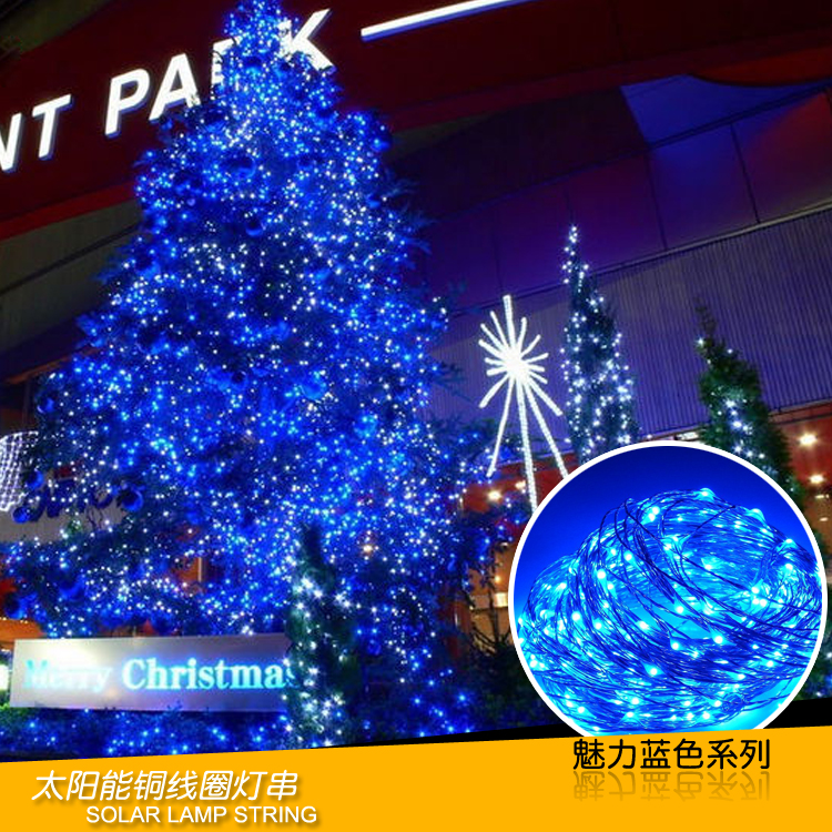 100 leds solar cooper wire light
