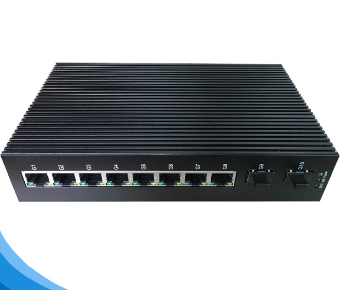 10 ports full gigabit network switch with 2 SFP slots i510A