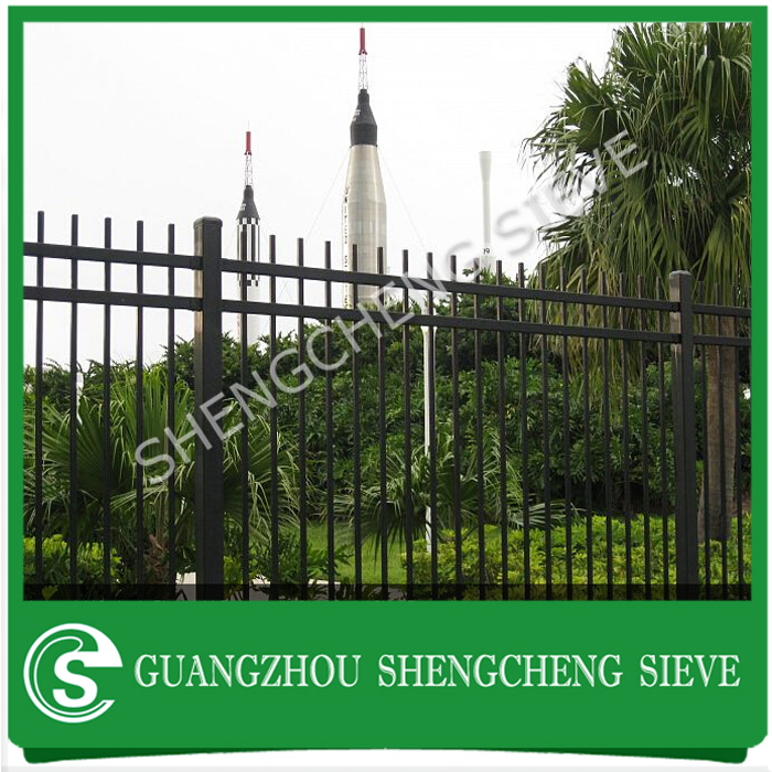 Hot dipped galvanized steel powder coated used wrought ironf ence for sale