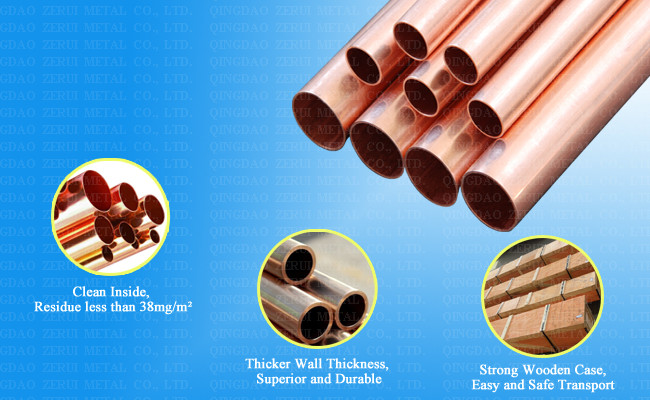 Straight Copper Pipe Tube for Medical Gas