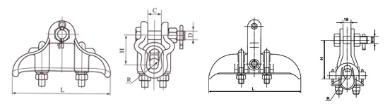 Precision Casting Carriedup Type Electrical Suspension Clamp For Cable