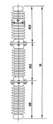 Outdoor ANSI Porcelain Station Post Insulator TR216