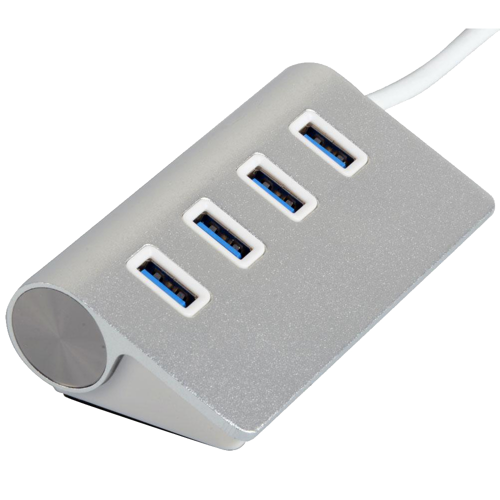 4 Port USB 30 Hub Aluminium Housing Adapter for Apple Mac Pro Laptop PC Android TV Box hub