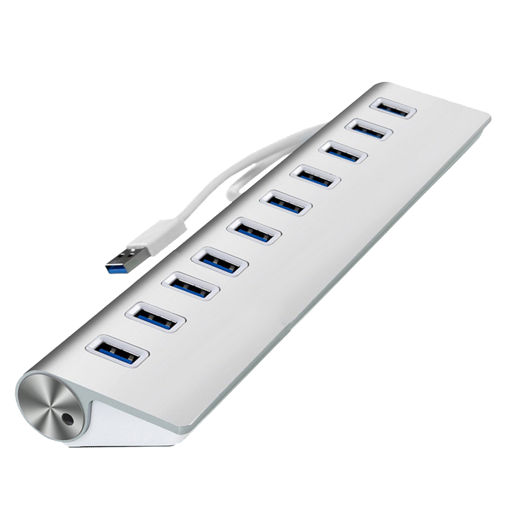 High Speed 10 Port USB 30 USB Hub Aluminum usb 30 hub for iMac MacBook MacBook