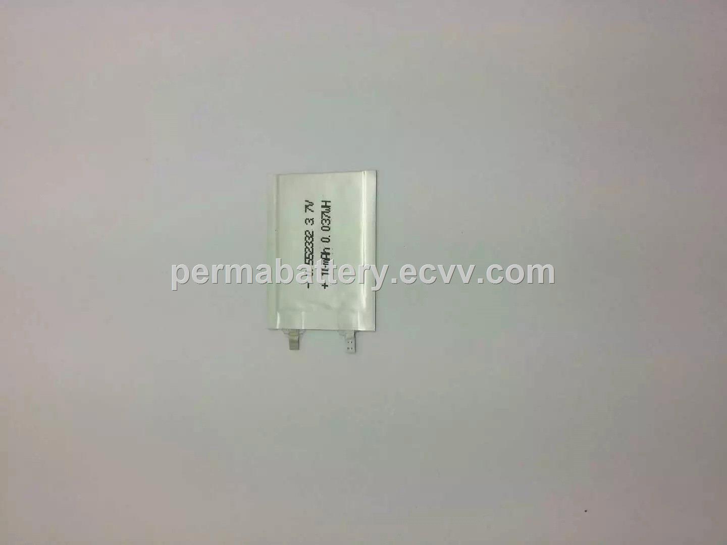 Ultra thin Lithium Battery for active RFID smart card and encryption