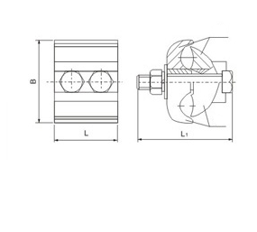 Cooper Aluminum CuAi Specific Form ParallelGroove Clamp Cooper Aluminum CuAi Specific Form ParallelGroove Clamp