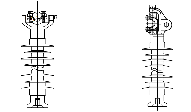 High Voltage Silicon Rubber Polymer Line Post Insulator 20kv 25kV