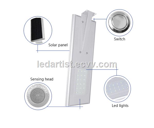 18W Solar led street light integrated design
