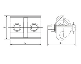 Cooper Aluminum CuAi Specific Form ParallelGroove Clamp Cooper Aluminum CuAi Specific Form ParallelGroove Clamp