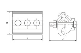 Cooper Aluminum CuAi Specific Form ParallelGroove Clamp Cooper Aluminum CuAi Specific Form ParallelGroove Clamp