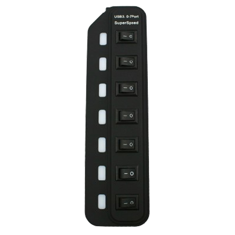 0 hub 7 ports Super hight Speed 5Gbps Splitter usb For PC laptop Computer peripherals Black