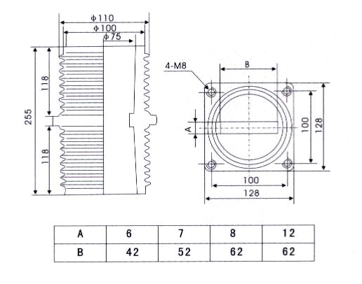 High Voltage 35kV Insulation Epoxy Resin Wall Bushing