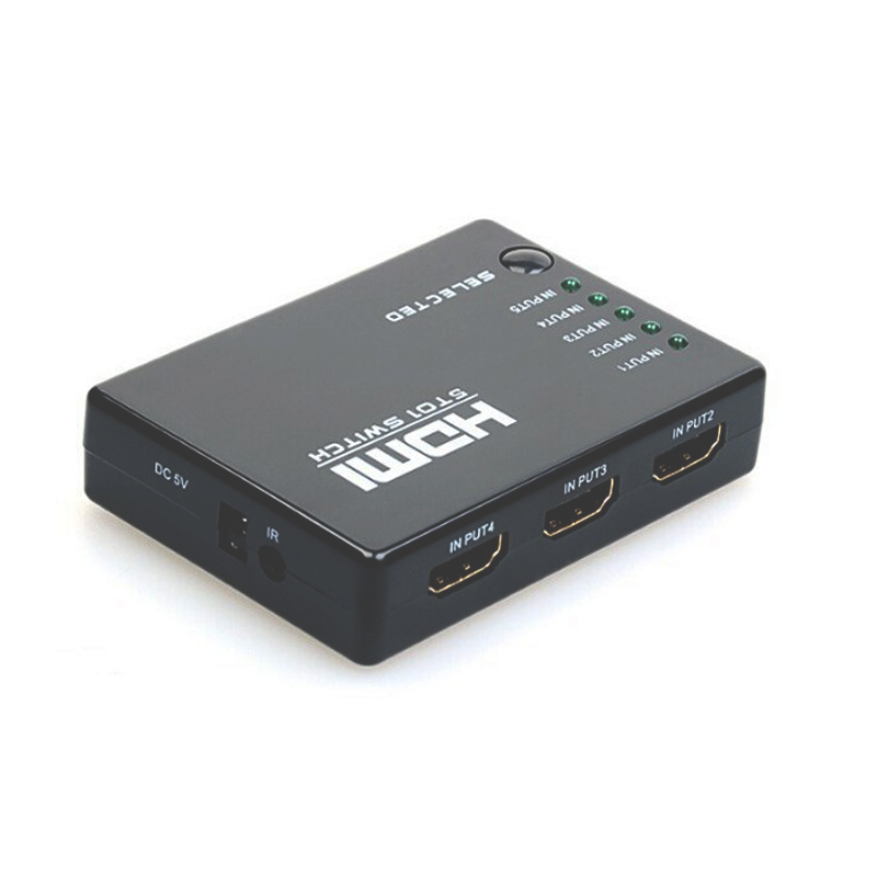 5 Port 1080P HDMI Switch Splitter 3D 5 HD INPUT 1 OUTPUT