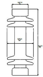 Ceramic porcelain station post insulator