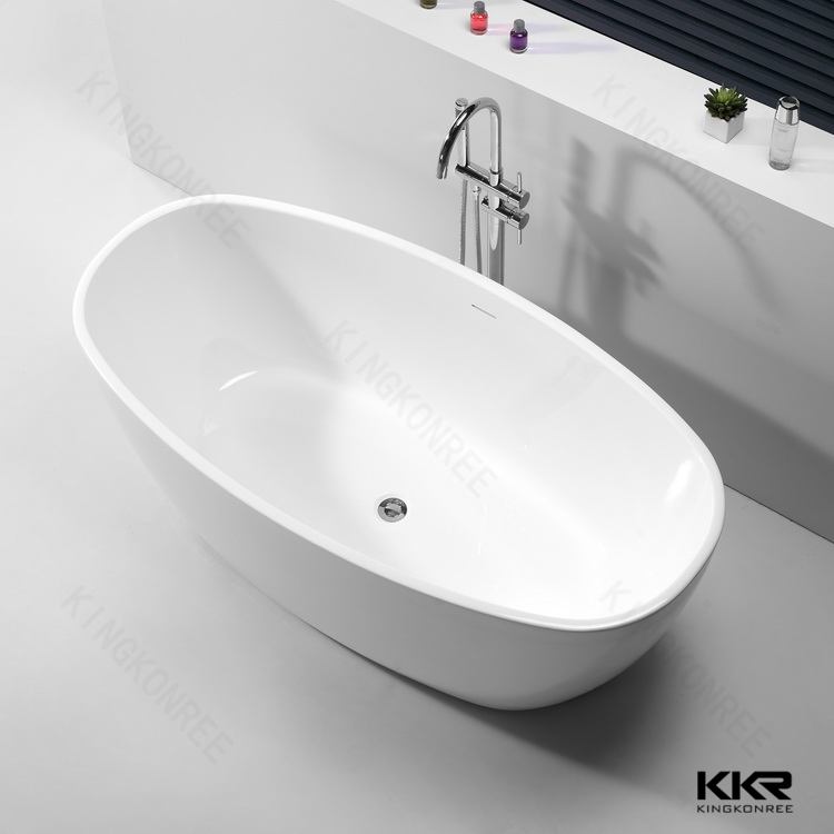 KKR high quality freestanding acrylic solid surface bathtub