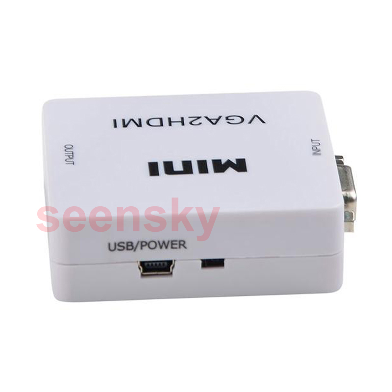 1080P VGA to HDMI Adapter VGA2HDMI Converter Connector With Audio for PC Laptop