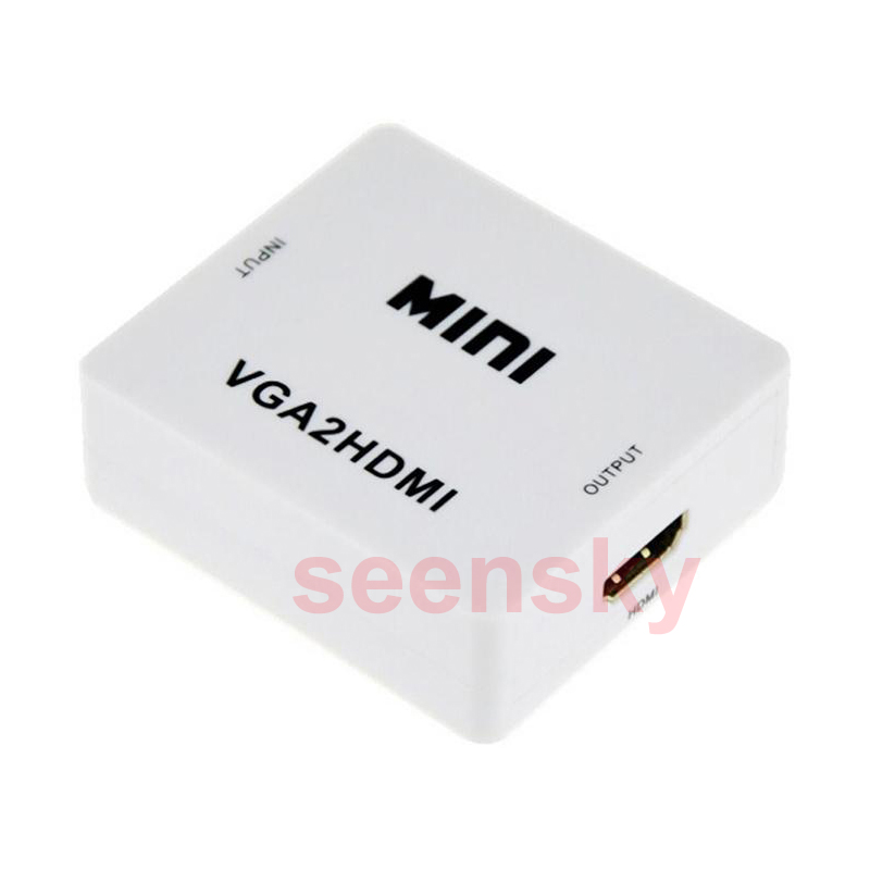 1080P VGA to HDMI Adapter VGA2HDMI Converter Connector With Audio for PC Laptop