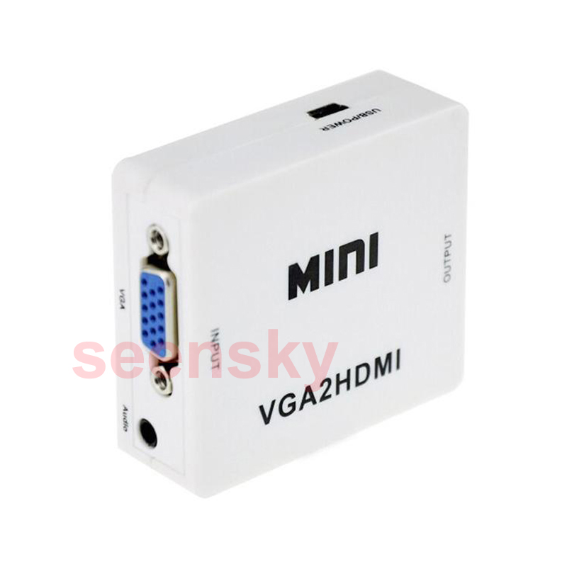 1080P VGA to HDMI Adapter VGA2HDMI Converter Connector With Audio for PC Laptop
