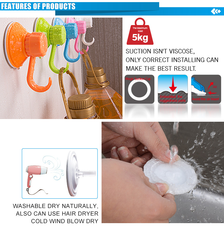 3tier bathroom wall shelf with suction cup