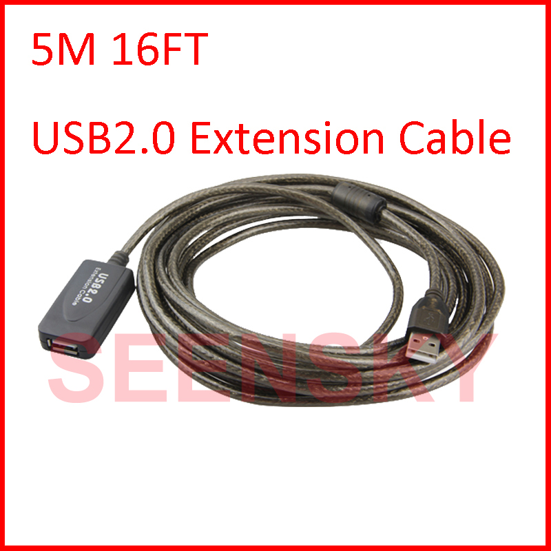 5M 16FT USB 20 Extension cable Computer Printer Connectors Cables Signal Booster A Male to A Female