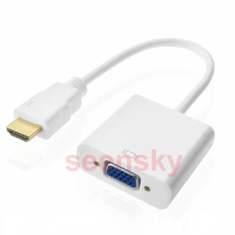 HDMI to VGA with 35mm Aux Audio Cable Video Converter Adapter For Xbox 360 PS3 PC IPTV BOX