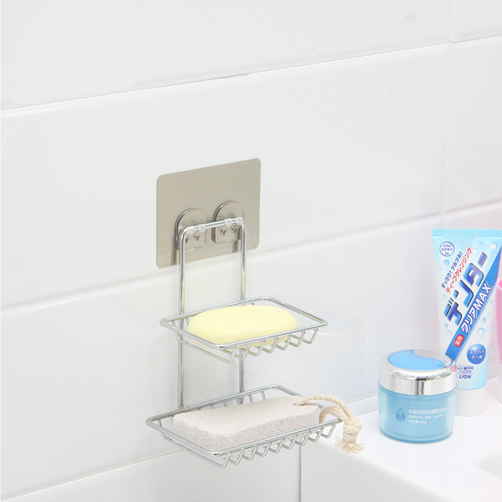wall mounted double stainless steel trade assurance soap dish